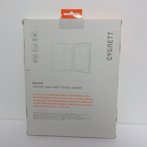 Cygnett IPad or Ipad2 Blue Canvas Cover Case With Handy Pocket sleep/wake functi - Picture 3 of 3